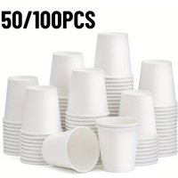 50/100PCS Disposable Small White Paper Cup Juice Coffee Drinking Outdoor Camping Activity Item Try Drinking Paper Cup Container