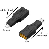 XT60 to USB C Adapter Energy Storage XT60 Male to Type-C Male 100W 20V/5A Charging Connector for Laptops LED Robot Vacuum