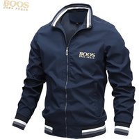 BOOS HRDAFREAR Metal logo Fashion Men's windproof jacket Casual jacket outdoor sports jacket Spring and Autumn jacket Fashio