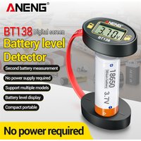 Battery Tester ANENG BT138 Digital Lithium Battery Detector Capacity Tester Display Checkered Analyzer AAA AA Button Cell Test