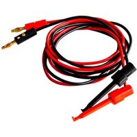 1 Pair 1M 4mm Banana Plug connectors to Hook Clip adapter electric Cable Gold Plated For Multimeter Test Leads wire red black