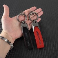 Car Suede Leather Keychain Key Ring Auto Decoration Accessories For Mercedes Benz A B C E V R-Class A45 C43 GLA GL Accessories
