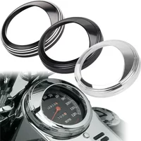 5" Visor Speedometer Gauge Tank Mounted Cover Trim Ring Plated For Harley Dyna Softail Touring Road Electra Glide Road King CVO