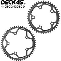 AliExpress DECKAS 110BCD 130BCD Crown Chainring Narrow Wide Round Chain Ring 36T 38T 40T 42T 44T 46T 48T 50T 52T 54T 56T 58T Sprocket