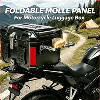 Folding Molle Panel Motorcycle Trunk Tail Box Universal Top Case Tactical Panel Quick-Mounting Modular Organizer Storage