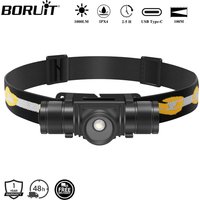 BORUiT D20 Zoom LED Headlamp 1000LM Powerful Type-C Rechargesble Headlight Waterproof Head Torch Camping Fishing Lantern