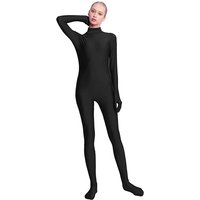 SPEERISE Women Footed Unitard Spandex Bodysuit Zentai Sexy High Neck Full Body Leotard Dance Lady Catsuit Halloween Jumpsuit
