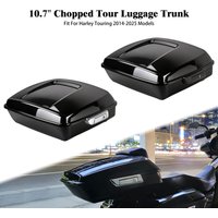 Motorcycle 10.7'' Chopped Tour Luggage Trunk Saddlebag With Latches Keys For Harley Touring Street Electra Glide FLHR 2014-2025