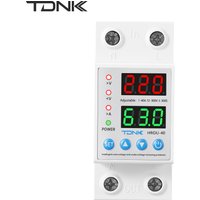 TDNK 40A 63A 110/220V Adjustable Over Under Voltage Protector DIN Rail with Digital Display Voltage And Current Protection Relay