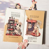 1pack/2pack Chestnut’s Outfit Series Vintage Character Sticker Pack Girl Theme 4 Styles 15Pcs Supplies sticker