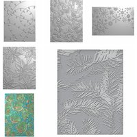 Olives 3D Embossing Folder Christmas Snowflake Snowman, Rose Flowers Background Patterns Templates For DIY Scrapbooking Card