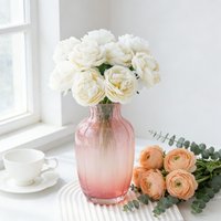 4/8pcs Artificial Silk Peony Flowers Wedding Bridal Bouquets Outdoor Yard Garden Home Room Table Decor Vase DIY Decorative Gifts