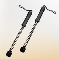 2-Piece Cordless Battle Rope Set Power Training System for Total Body Strength Home Gym Exercise Equipment
