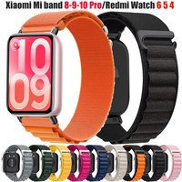 Strap Alpine Loop For Xiaomi Mi Band 10 Pro/9 Pro/8Pro Sport Band Replacement Breathable Bracelet Nylon For Redmi Watch 6 5 4