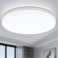IRALAN-Plafonnier LED Rond Ultra-Mince Blanc Froid et Chaud, Luminaire de Chambre à Coucher, 48W 36W 24W 18W