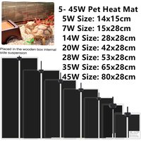5W/7W/14W/20W/28W/35W/45W Pet Heating Pad Reptile Electric Blanket Warm Adjustable Temperature Controller Incubator Mat Tools