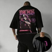 One Piece Boa Hancock Print Cotton T-shirt Summer Anime Men Women 2026 Short-sleeved Retro Harajuku Y2K Streetwear Tee Tops