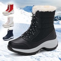 Ankel bottes pour femmes hiver extérieur chaud bottes de neige plate-forme épaisse imperméable antidérapant chaussures chaudes femme bottes grande taille décontracté