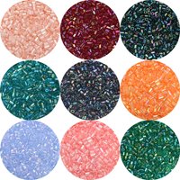 1100-5000Pcs 2mm Tube Shape Glass Loose Bead Small Seed Needle Beads for DIY Bracelet Necklace Jewelry Making Accessories
