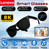 Lenovo AI 8K Smart Camera Glasses Remote Control Touch Photo Recording Voice Assistant Translator Wireless Bluetooth5.3 Sunglass
