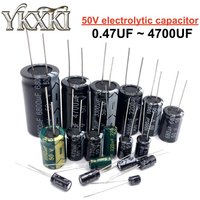 5~50PCS 50V Aluminum Electrolytic Capacitor 0.47uF/1UF/2.2/3.3/4.7/10/22/33/47/100/220/330/470/680/1000/2200/3300/4700uF