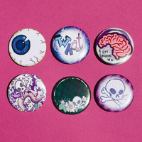 Pastel Emo Scene 2.25 Inch Button Pins Set Large Size Cosplay Brooch Badge Wholesale Discount