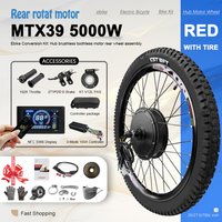 AliExpress NONE MTX39 Electric Bike Conversion Kit 72V 5000W Brushless Rear Hub Motor 26/27.5inch 700C Rear Wheel for 2.4 Tire E-Bike Motor Kit