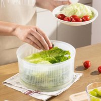 Multifunctional Manual Salad Spinner Quick Dry Vegetable Fruit Dehydrator Practical Household Kitchen Food Drying Tool