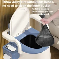 Portable Toilet Household Toilet Chair Can Put Bedroom Suitable for Pregnant Women and The Elderly Mobile Toilet Easy Cleaning