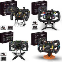 Mechanical Steering Wheel Building Blocks Set Formula Racing Sports Ca Desktop Ornament DIY Toy Holiday Gift Creative Home Decor