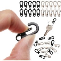 Mini Alloy Key Chain Spring Clips 4/10Pcs - EDC Survival Hang Buckle Tool