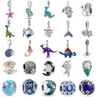 New 925 Sterling Silver Dinosaur Sea Shell Charm Of Ley 925 Chain Bead Fit Original Bracelet Accessories DIY Ladies Jewelry Love