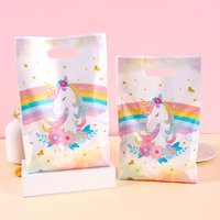 10/20/50Pcs Rainbow Unicorn Handy Gift Bags Unicorn Birthday Party Decorations Candy Cookie Bags For Girls Baby Shower Supplies