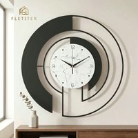 Gold Wall Clock, Decorative Art for Living Room & Entrance, Metal Frame Silent Non-Ticking Home Decor Clock, Timeless Design