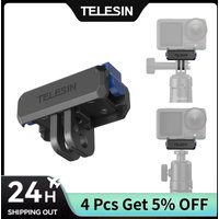 TELESIN Quick-Release Magnetic Two Claw Baseplate Adapter for DJI OSMO 360 DJI Action 5 Pro 4 3 Accessories Dual Claw Adapter