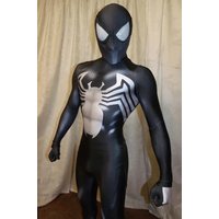A Litter Of Bears Adults Black Costume Venom Symbiote 2 Spider SuperHero Cosplay Zentai Men Boys Male Bodysui 2025 New