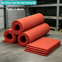 Red Silicone Foam Pad Heat Press Mat Soft Sponge Mat for Laminating Machine High Temp Resistant Heat Press Plate