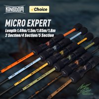Kingdom Micro Expert Stream Fishing Rod 24+30T Carbon Ultralight 61.9g Spinning Casting UL Fuji Ring Traval Rod For Bass Fishing