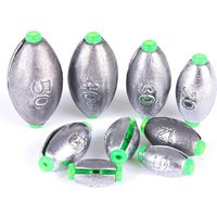Olive Shaped Lead Sinker with Plastic Tube Quick Change 2g-50g Open Lead Weights with Scale Ocean Fishing Tools Accessories