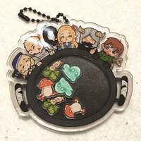 Dungeon Meshi Shake Acrylic Keychain Women Laius Marsilla Senshi Key Chain Man Delicious in Dungeon Kawaii Key Ring Bag Pendant