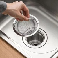 โKitchen Sink Strainer Basket in Stainless Steel, High-Capacity Filter for Grease, Food Residue and Hair, Reusable Design