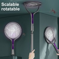 2800V Mosquito Killer Lamp Multicunctional Angle Adjustable Bug Zapper Racket Electric USB Rechargeable Mosquito Fly Bat Swatter