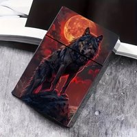 Wolf Design Cigarette Box, Unisex, 84 mm Size, Can Hold 20 Cigarettes, Durable Plastic Material, No Power Supply, Fashion Accessory