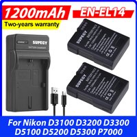 EN-EL14 EN-EL14a ENEL14 EN EL14 EL14a Battery + USB Dual Charger for Nikon D3100 D3200 D3300 D5100 D5200 D5300 P7000