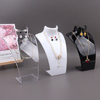 Kunststoff Mannequin Halskette Display Büste Ständer Halter Schmuck Mannequin Büste Rack für Halsketten Anhänger Ohrringe Display Regal