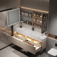 Simple Modern Bathroom Cabinets Storage Home Sink Washbasin Bathroom Cabinets Rock Plate Ceramic Home Furniture Gabinetti JTB