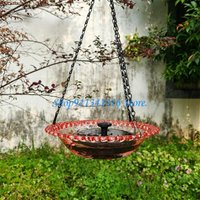 Solar Fountain Birdbath Solar Power Fountain Bird Bath Hanging Bowl Birdbath Attracts Wild Birds Humming Decoration