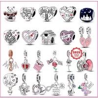 Original 925 Sterling Silver Charms Beads Family Affection Friendship Heart Charm Fit Original Bracelet DIY Women Jewelry Gift