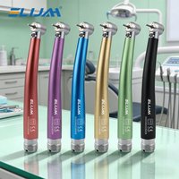 ELIJAH Colorful Standard Head Air Turbine Push Button Three Water Spray High Speed Handpiece B2 M4 Dentistry Equipment Tools