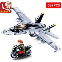 Aviation Military Building Blocks Air Force F/A-18E Super Hornet Fighter Helicopter Aircraft Plane War Weapon Bricks Kids Toys